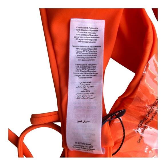 Pretty Little Thing NWT Orange O Ring Waist Strap Brazilian Bikini Bottom Size 6 - Picture 13 of 16